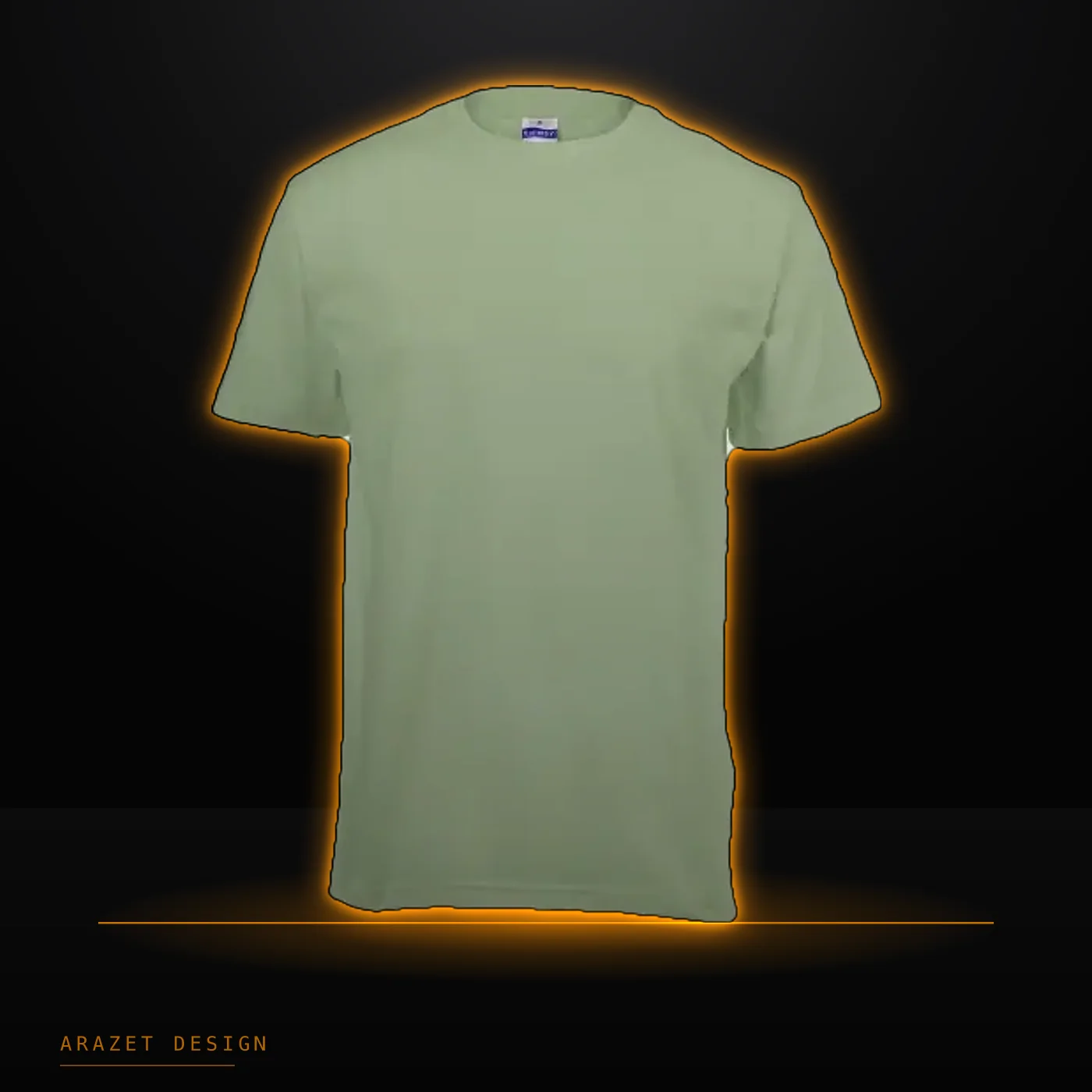 Moss Green Core Cotton Tee — Arazet Design