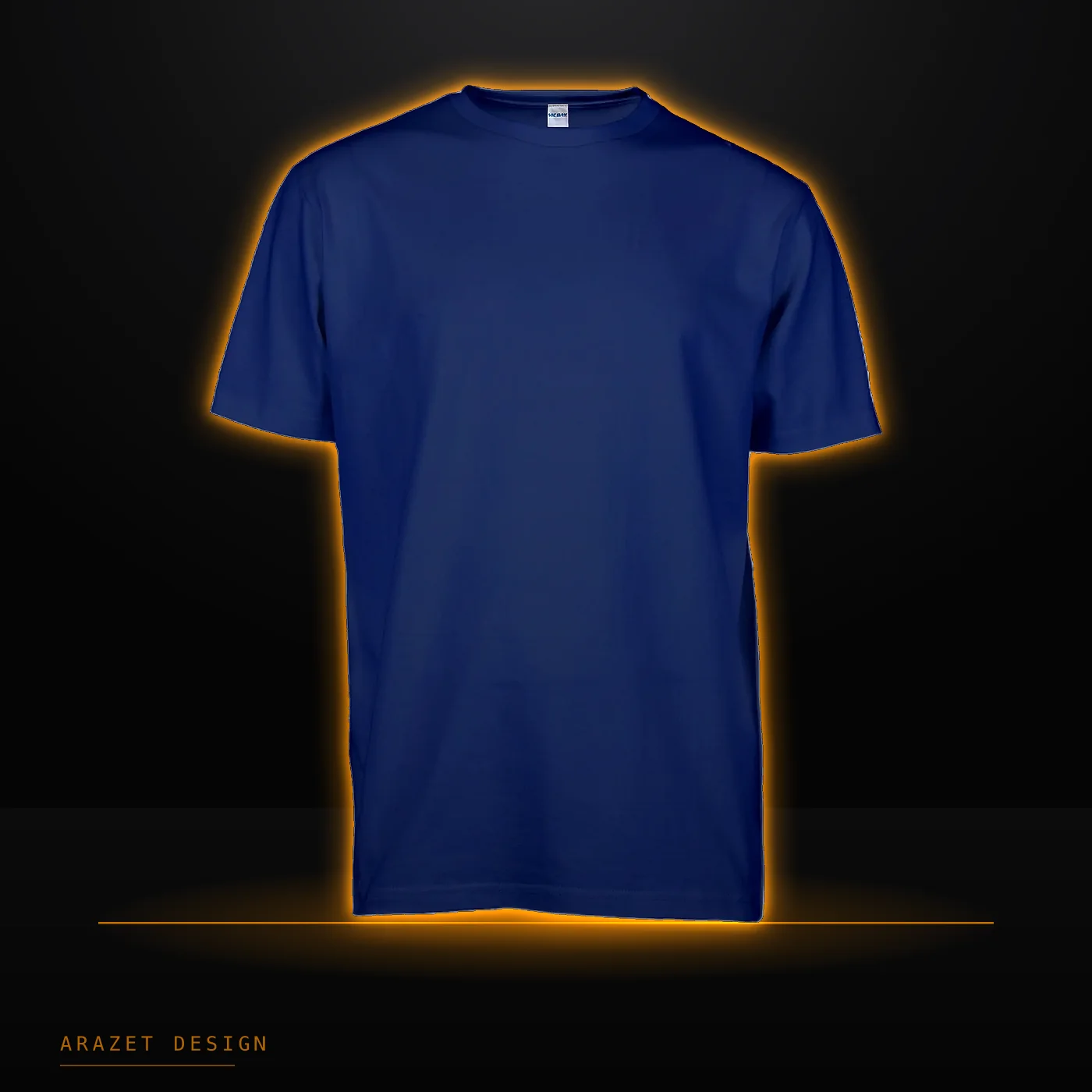 Navy Blue Core Cotton Tee — Arazet Design